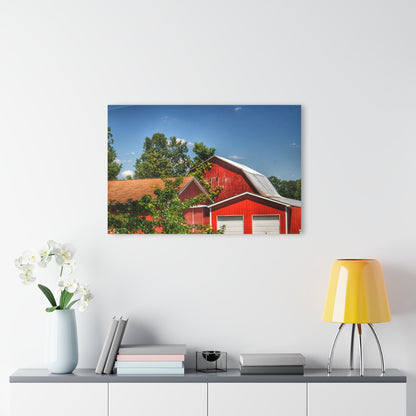 U R There Photography McKeen Lake Road Reds I Rustic Farmhouse Acrylic Wall Print