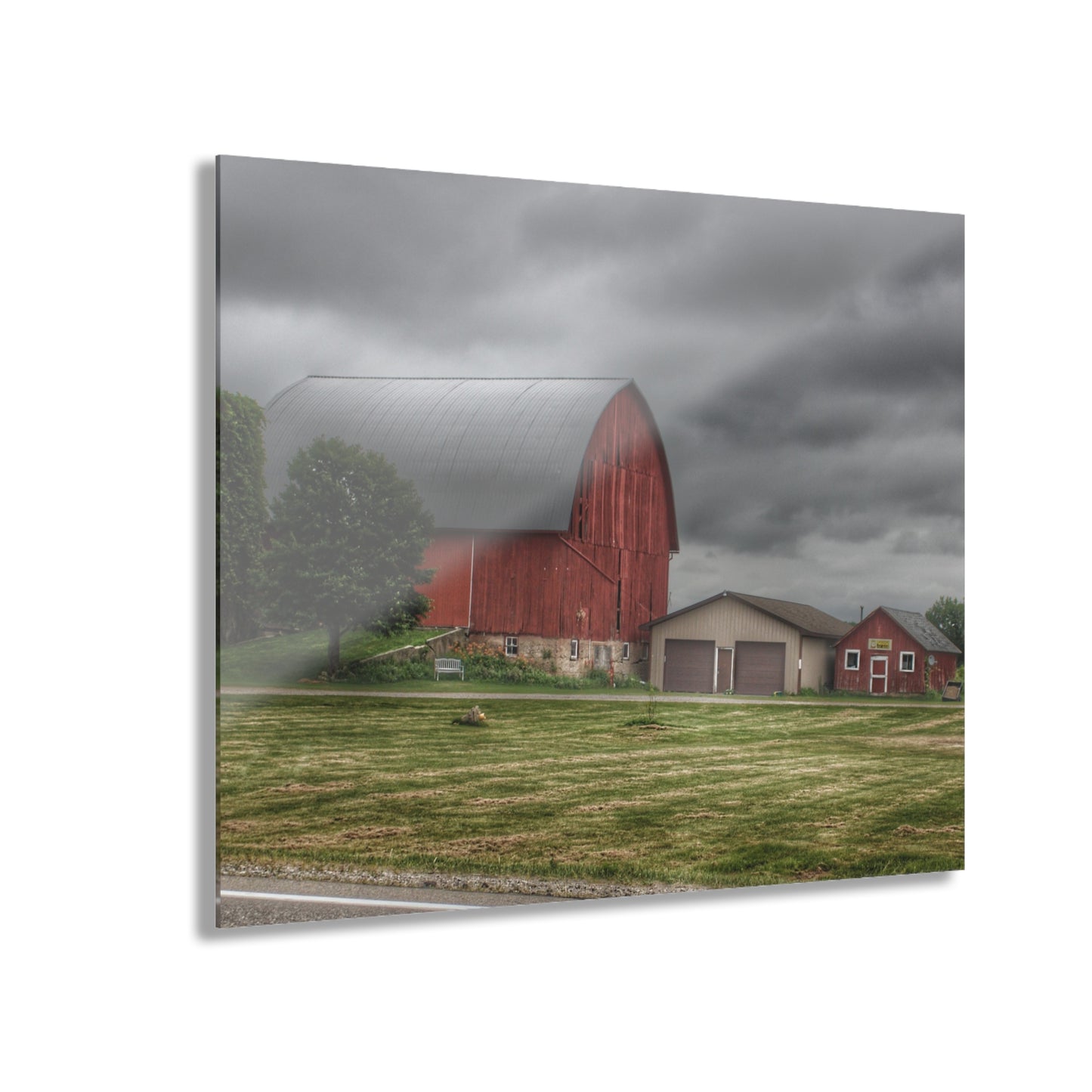 U R There Photography M-24 Country Bench Barn Rustic Farmhouse Acrylic Wall Print