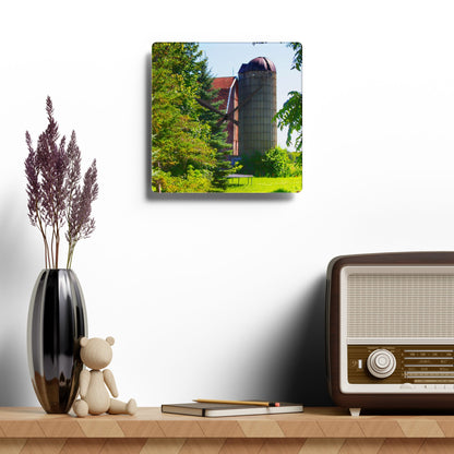 U R There Photography Atwell Road Hidden Rustic Farmhouse Acrylic Analog Wall Clock
