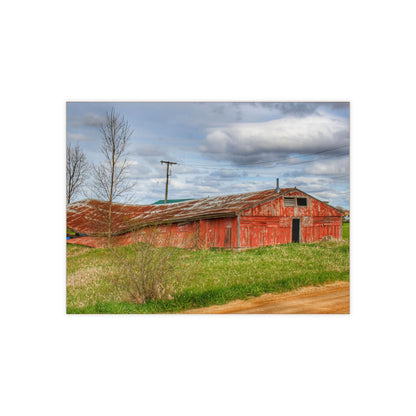 U R There Photography Centerline Road Sinking Shack Rustic Farmhouse Decorative Ceramic Tile