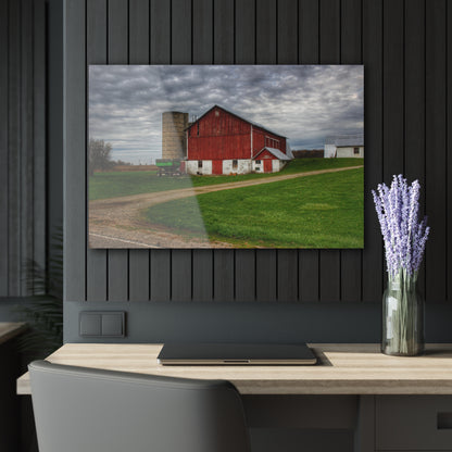 Barn Boutique Modern Farmhouse Acrylic Wall Print| Fostoria Red II