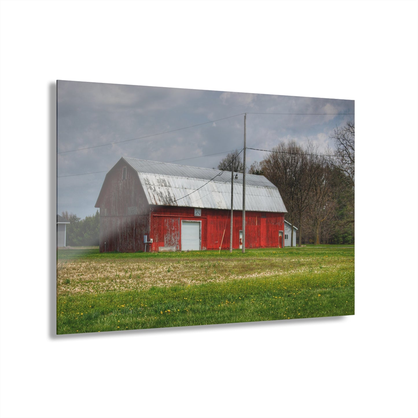 U R There Photography Coldwater Road Red I Rustic Farmhouse Acrylic Wall Print
