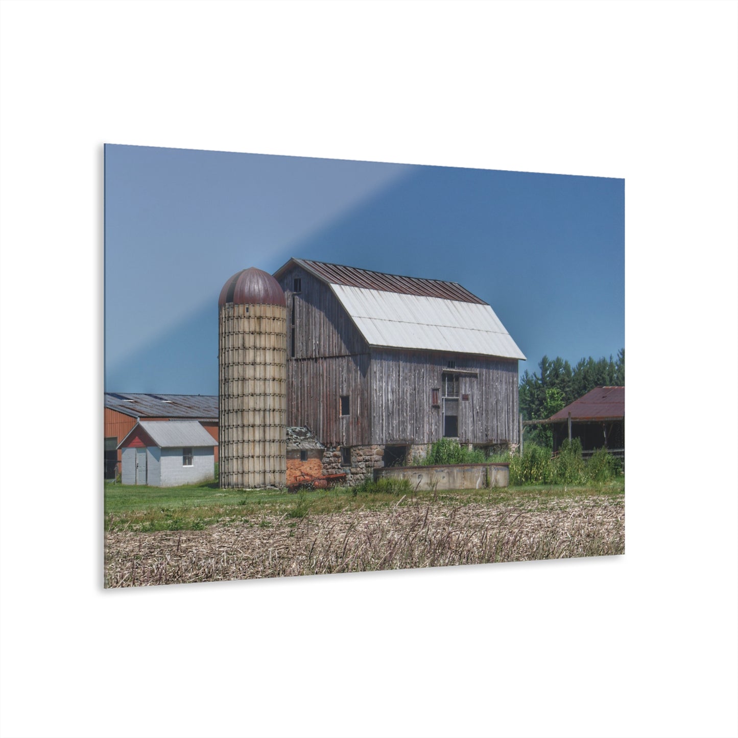 U R There Photography Millington Road Grey Rustic Farmhouse Acrylic Wall Print