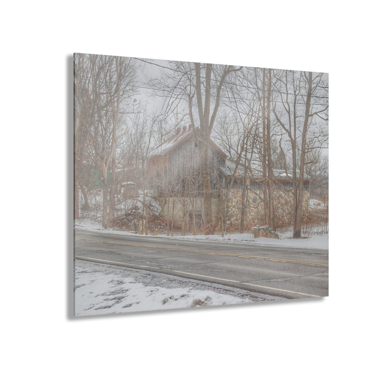 U R There Photography Leonard Stone Grey Rustic Farmhouse Acrylic Wall Print