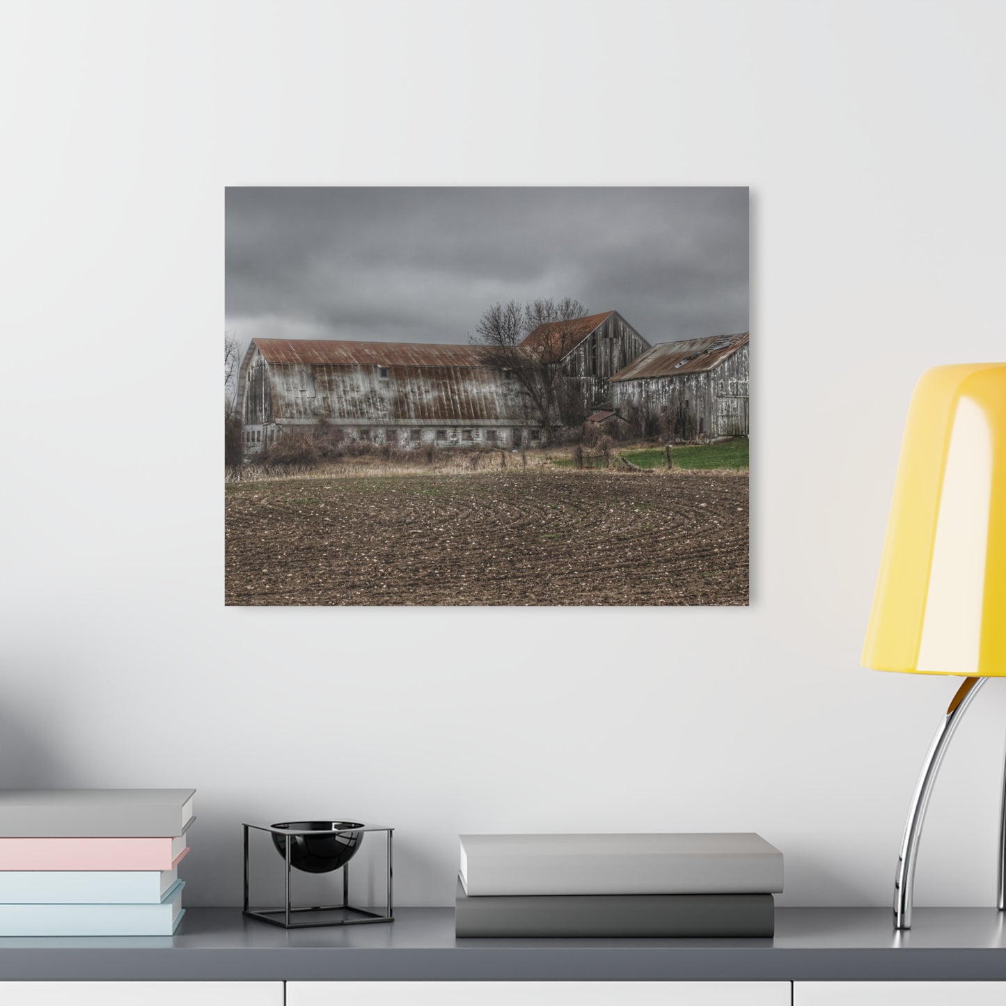 U R There Photography Rusted and Grey on Newark Road Rustic Farmhouse Acrylic Wall Print