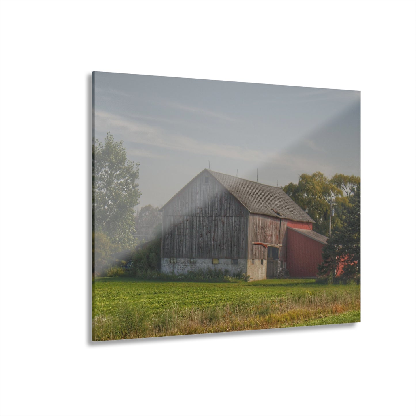 Barn Boutique Modern Farmhouse Acrylic Wall Print| Pigeon Grey Saltbox