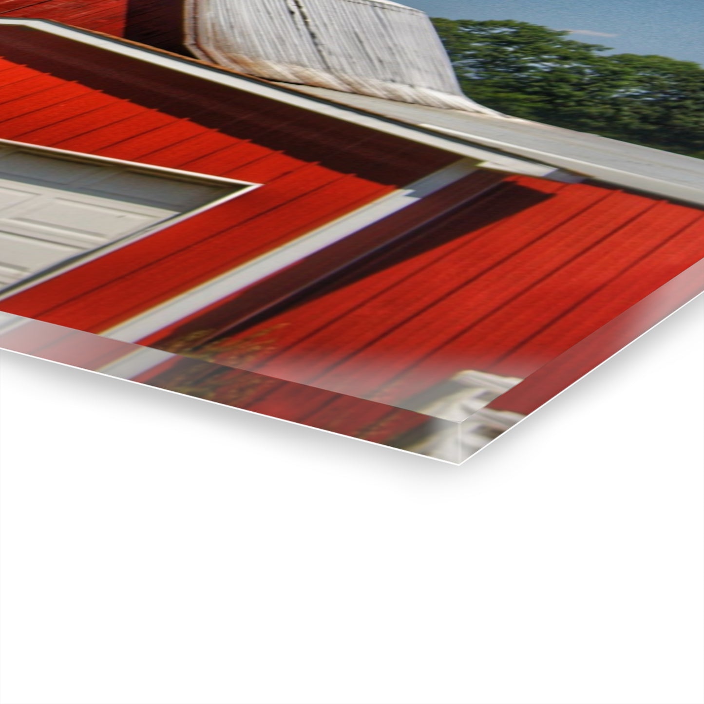 U R There Photography McKeen Lake Road Reds I Rustic Farmhouse Acrylic Wall Print