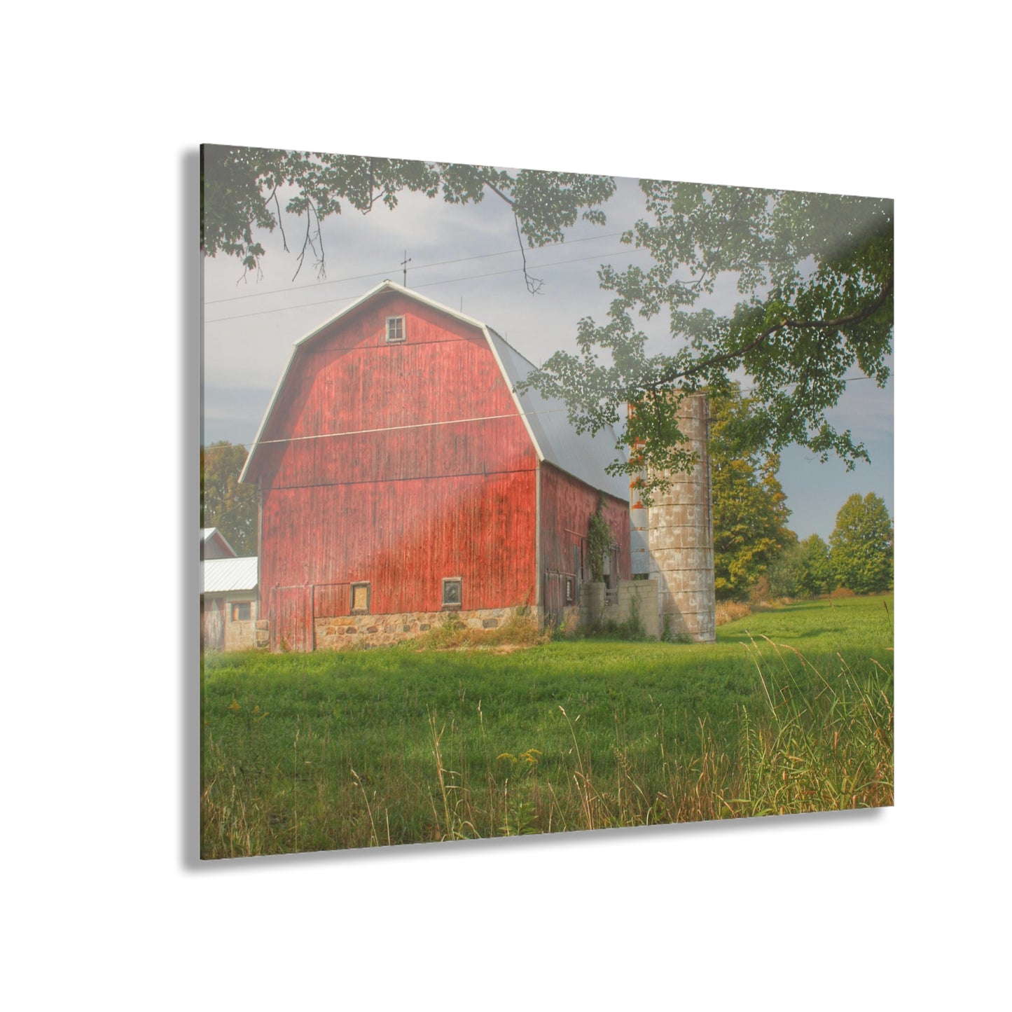 U R There Photography Crawford Road Red I Rustic Farmhouse Acrylic Wall Print