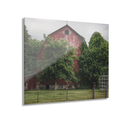 U R There Photography Otter Lake Road Hidden Red Rustic Farmhouse Acrylic Wall Print