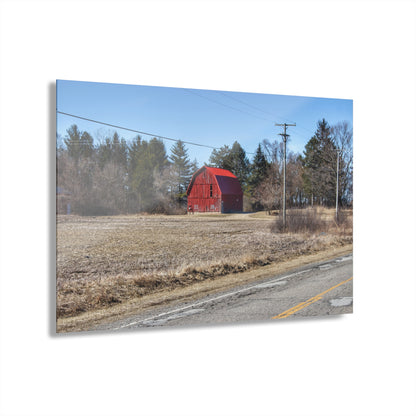 U R There Photography Maple Grove Little Red Rustic Farmhouse Acrylic Wall Print