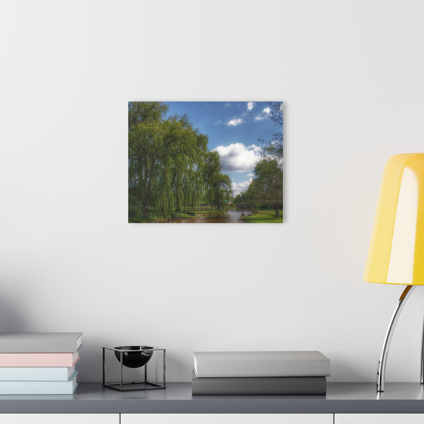 U R There Photography Cramton Park Bridge in Lapeer Rustic Farmhouse Acrylic Wall Print