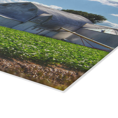 U R There Photography Canada Road White Rustic Farmhouse Tempered-Glass Cutting Board