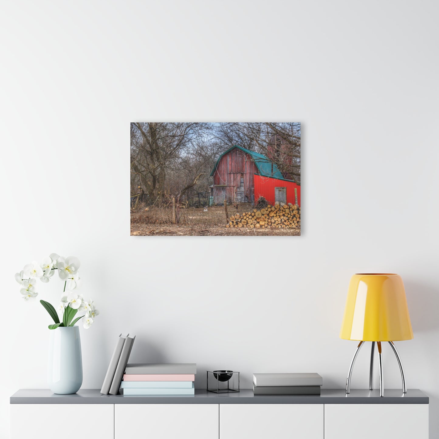 U R There Photography Bray Road Hidden Barnyard Red II Rustic Farmhouse Acrylic Wall Print