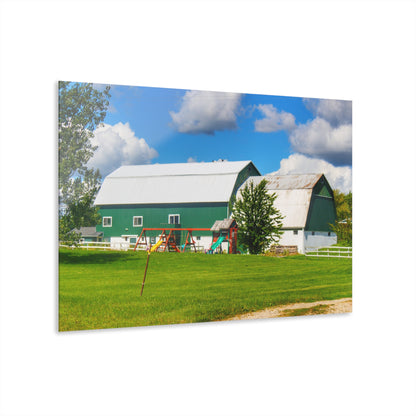 U R There Photography Hough Road Green Rustic Farmhouse Acrylic Wall Print