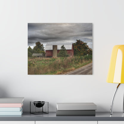 U R There Photography Columbiaville Red in Fall I Rustic Farmhouse Acrylic Wall Print