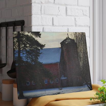 U R There Photography Ebeling Road Red Rustic Farmhouse Tempered-Glass Cutting Board