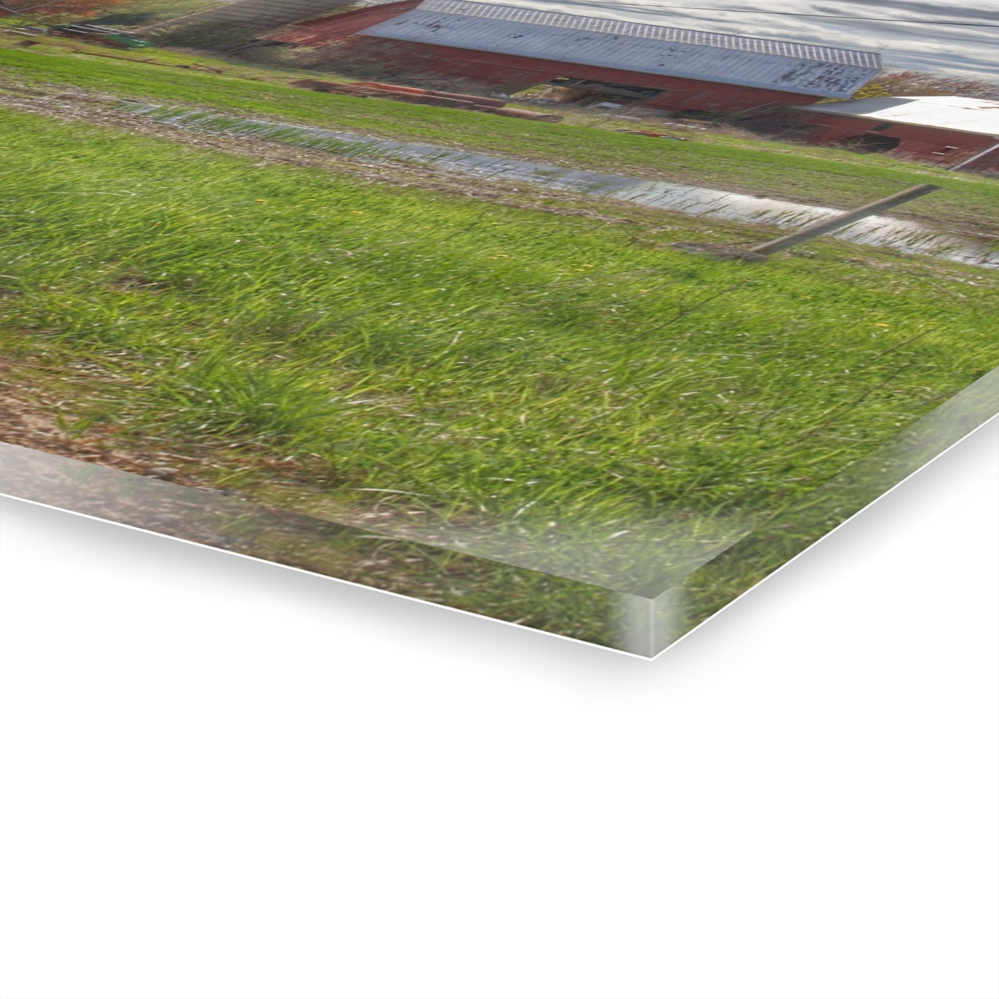 U R There Photography McDowell Road Reds II Rustic Farmhouse Acrylic Wall Print