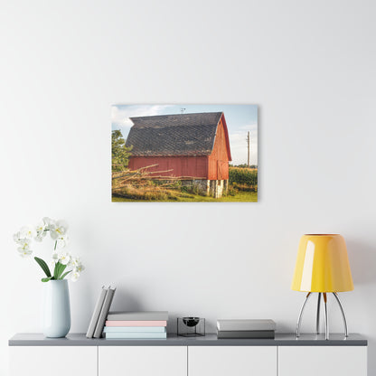 U R There Photography Otter Lake Road Red II Rustic Farmhouse Acrylic Wall Print
