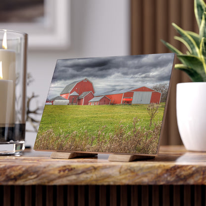 U R There Photography Castle Road Reds Rustic Farmhouse Decorative Ceramic Tile