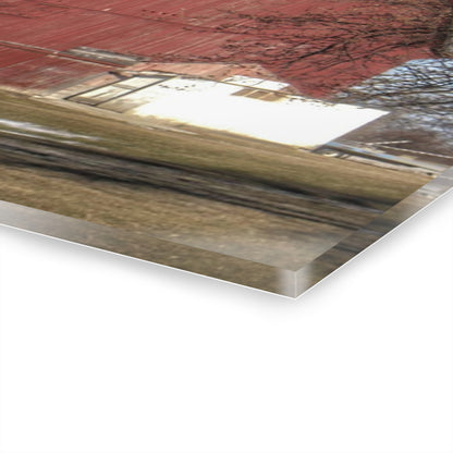 U R There Photography Dixon Road Red Rustic Farmhouse Acrylic Wall Print