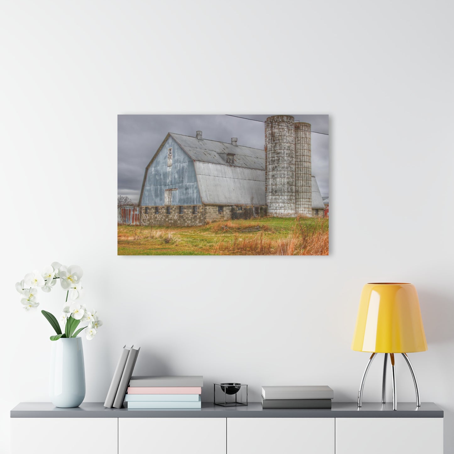 U R There Photography Daley Road Grey III Rustic Farmhouse Acrylic Wall Print