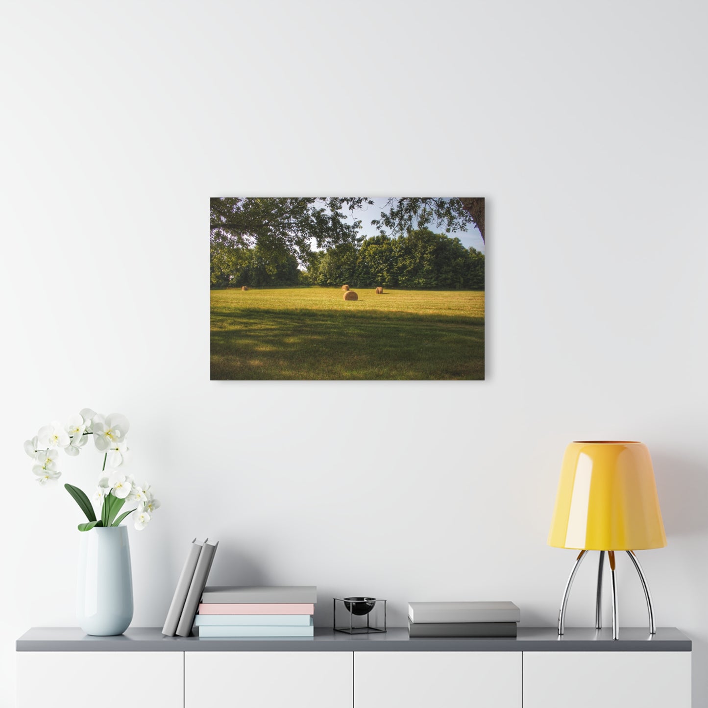 U R There Photography Summer Haybales I Rustic Farmhouse Acrylic Wall Print