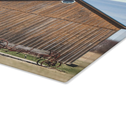 U R There Photography Barn and Buggy Rustic Farmhouse Tempered-Glass Cutting Board