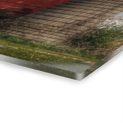 U R There Photography McDowell Road Red Rustic Farmhouse Acrylic Wall Print