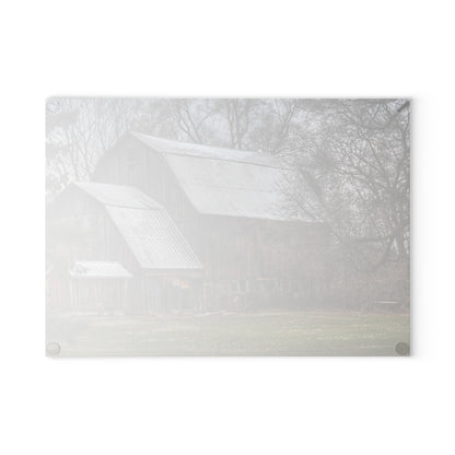 U R There Photography Hennessey Road Grey Rustic Farmhouse Tempered-Glass Cutting Board