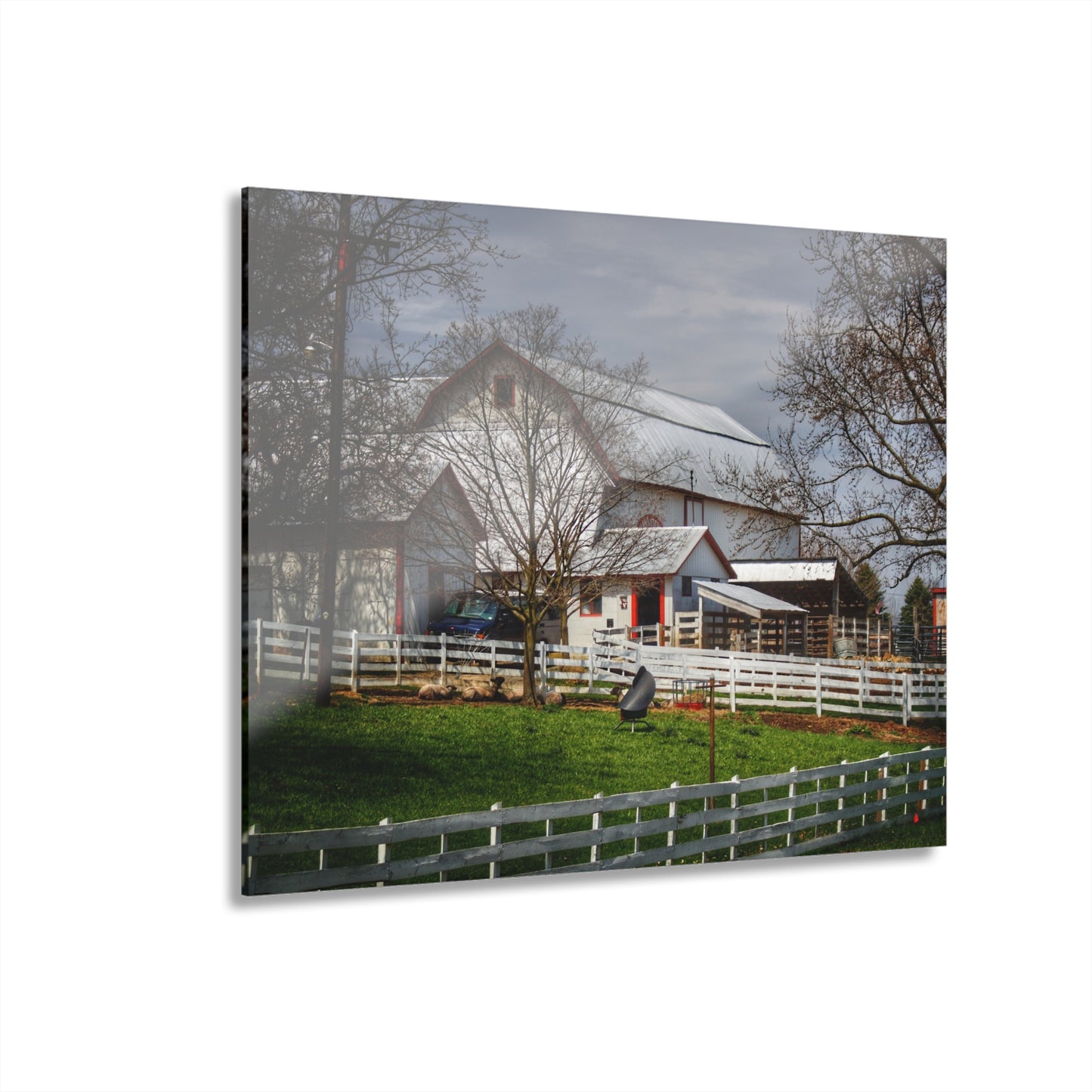 U R There Photography Henderson Whites Rustic Farmhouse Acrylic Wall Print