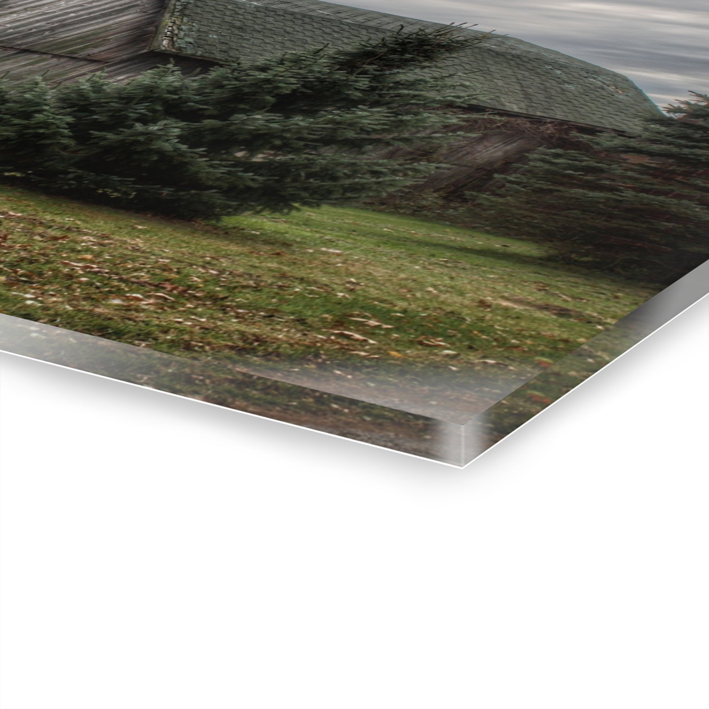 U R There Photography Pero Lake Road Grey I Rustic Farmhouse Acrylic Wall Print