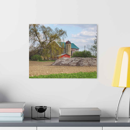 U R There Photography Cedar Creek Road Red Rustic Farmhouse Acrylic Wall Print