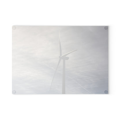 U R There Photography North Gera Road Windmill Rustic Farmhouse Tempered-Glass Cutting Board