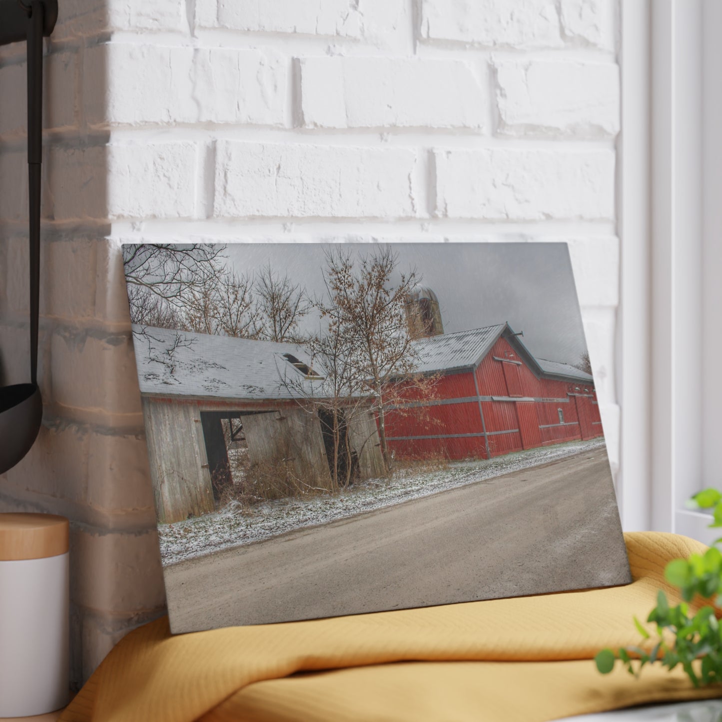 U R There Photography Bordman Roadside Buddies I Rustic Farmhouse Tempered-Glass Cutting Board