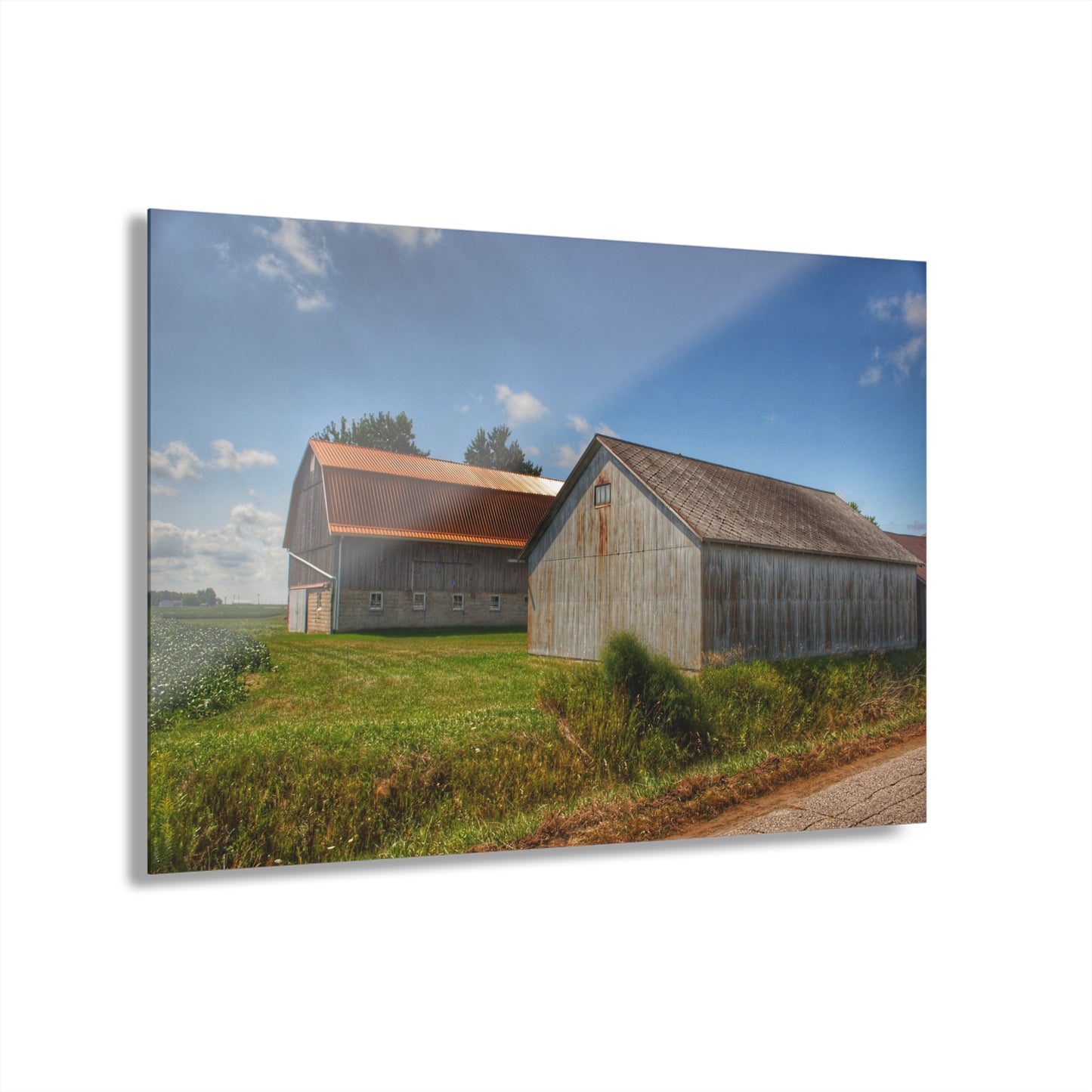 U R There Photography Copper Greys Rustic Farmhouse Acrylic Wall Print