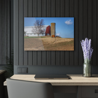 U R There Photography Shay Lake Red Rustic Farmhouse Acrylic Wall Print