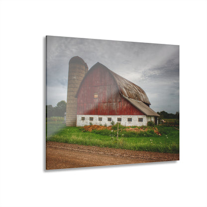 U R There Photography Washburn Road Red Rustic Farmhouse Acrylic Wall Print