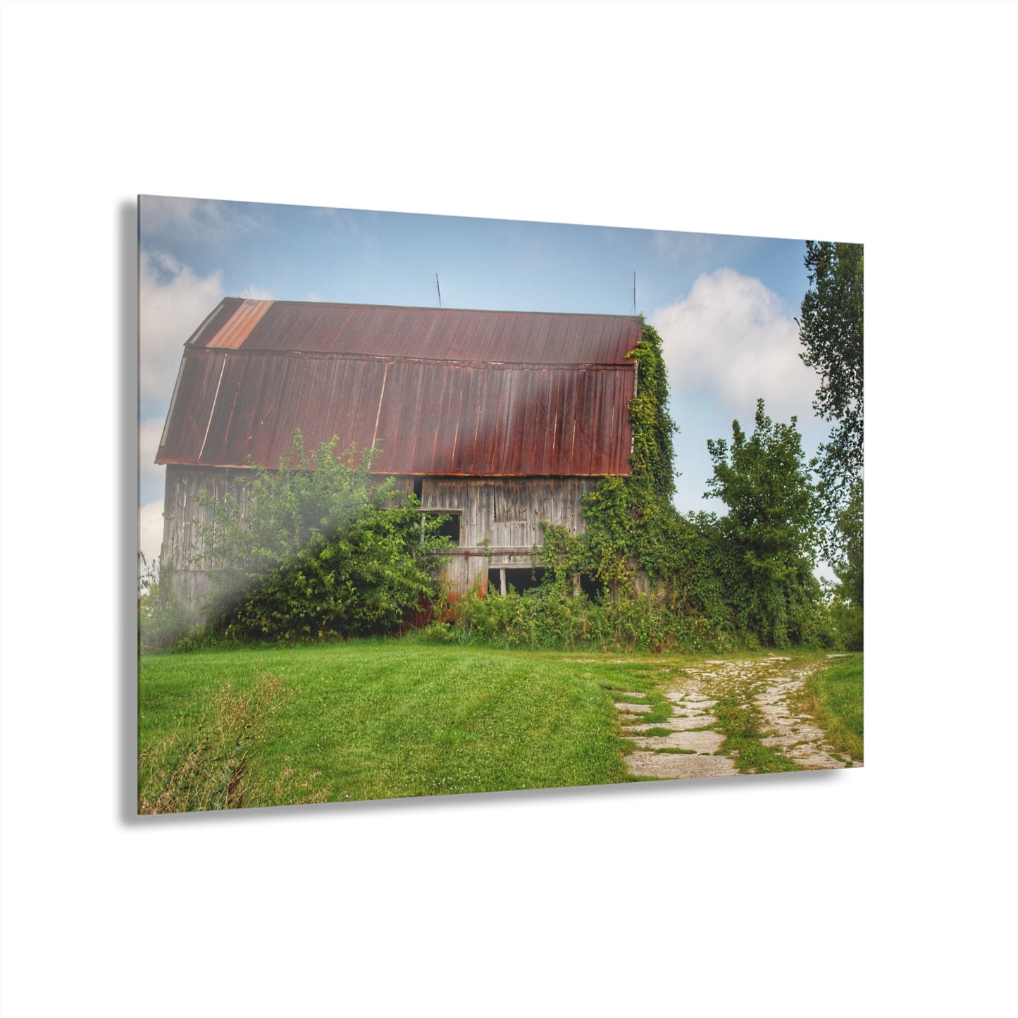 U R There Photography Grey Road Rusted I Rustic Farmhouse Acrylic Wall Print