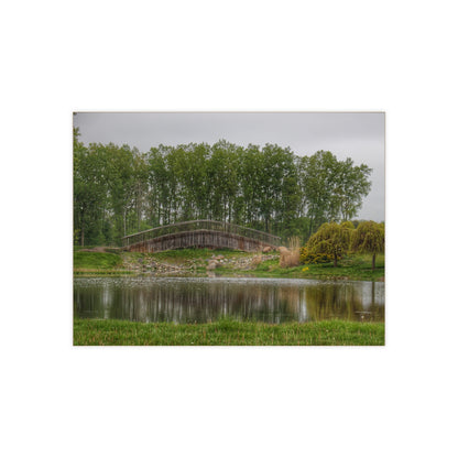 U R There Photography Bridge of Summers Road I Rustic Farmhouse Decorative Ceramic Tile 6" × 8" Glossy