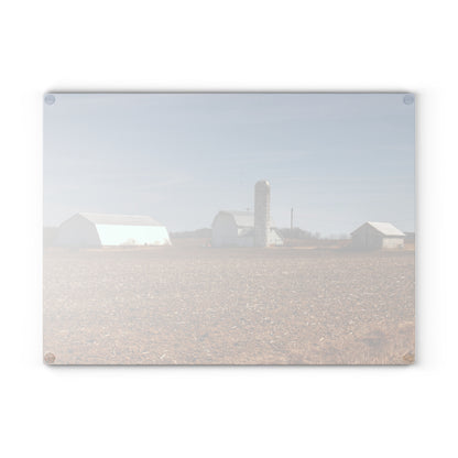 U R There Photography Colling Whites Rustic Farmhouse Tempered-Glass Cutting Board
