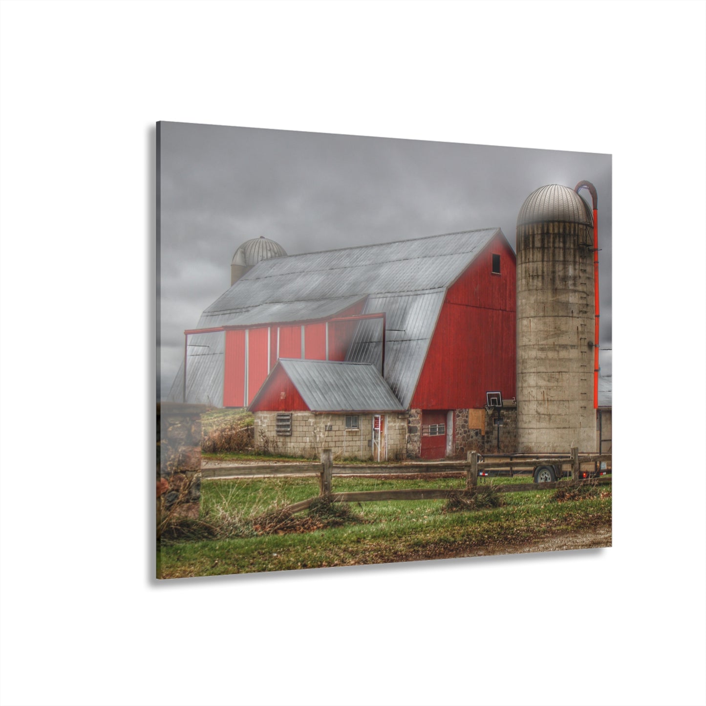 U R There Photography Slattery Roadside Red II Rustic Farmhouse Acrylic Wall Print