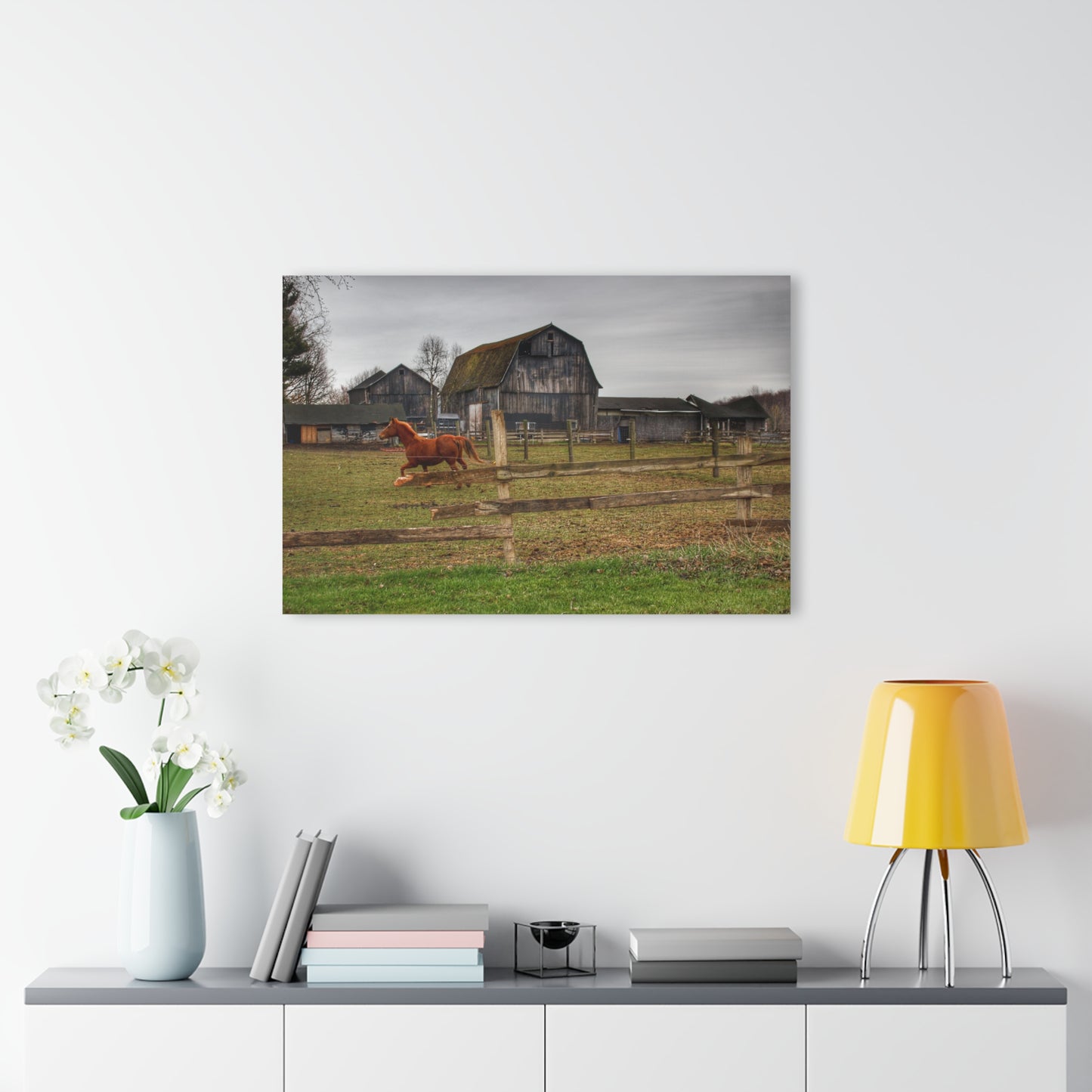 U R There Photography South Summers Road Old Grey and Caramel III Rustic Farmhouse Acrylic Wall Print