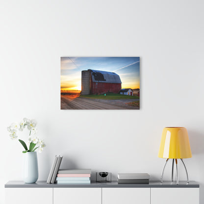 U R There Photography Haines Road Red at Sunrise Rustic Farmhouse Acrylic Wall Print
