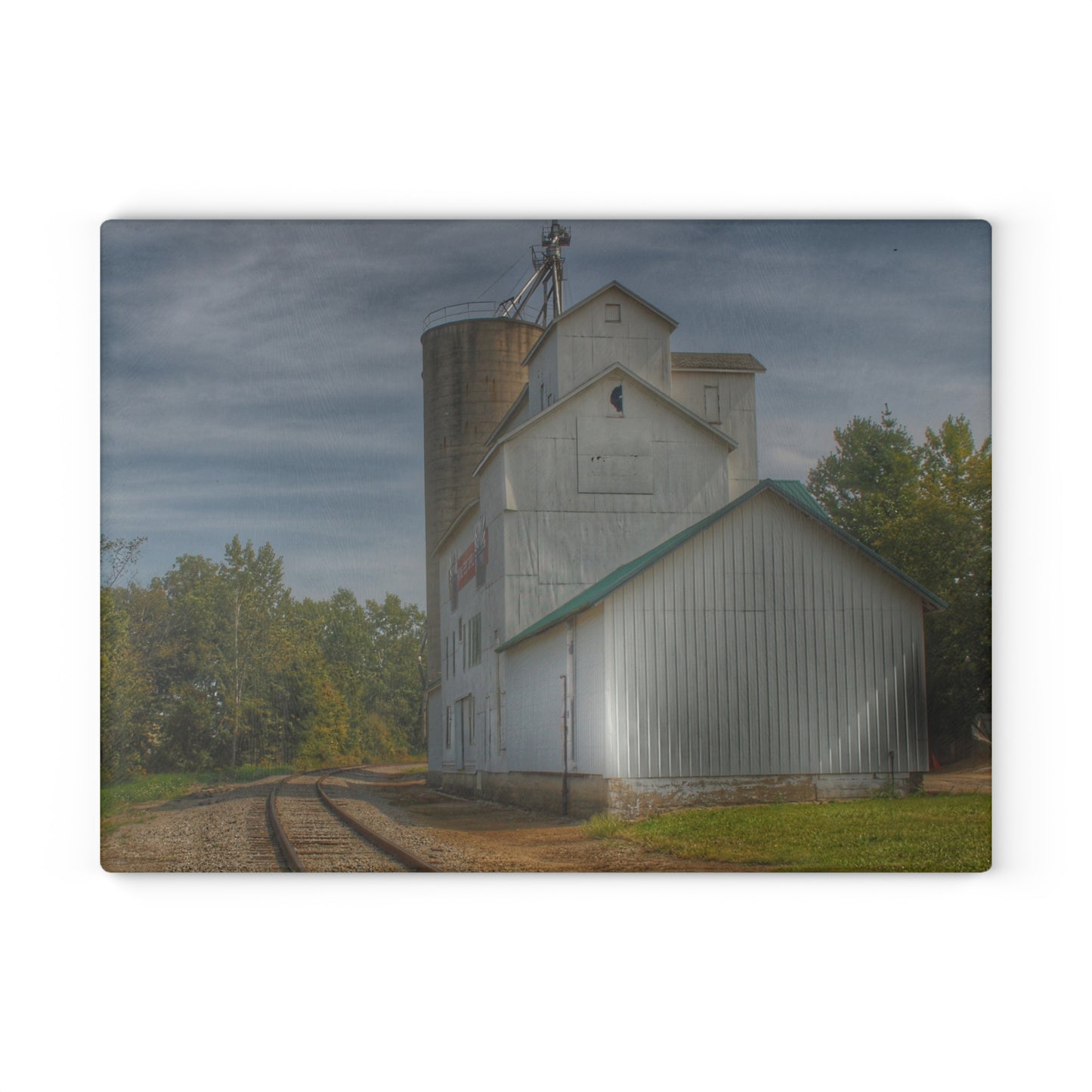 Barn Boutique Rustic Tempered-Glass Cutting Board| Aside the Tracks in Mayville