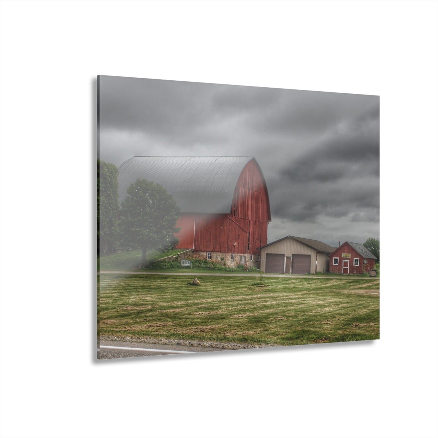 U R There Photography M-24 Country Bench Barn Rustic Farmhouse Acrylic Wall Print