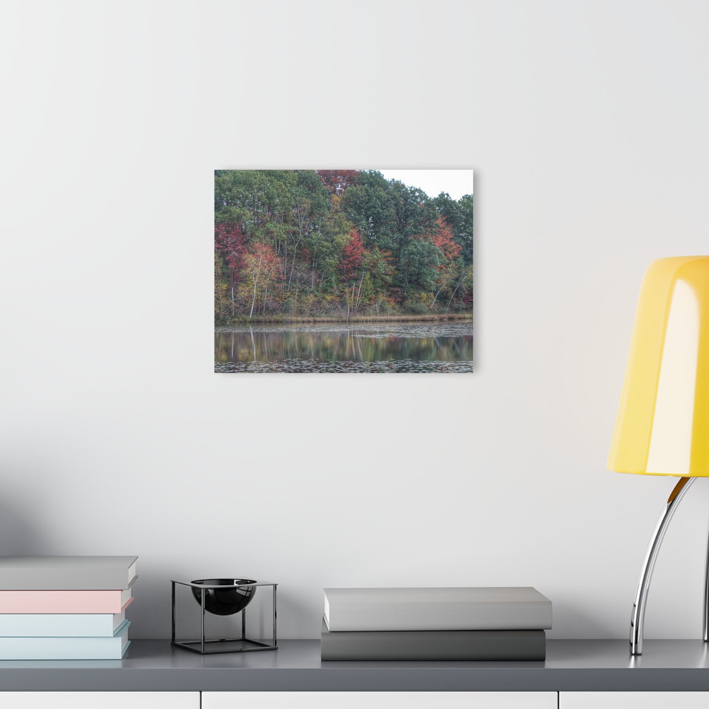 U R There Photography Fall on Murphy Lake IV Rustic Farmhouse Acrylic Wall Print