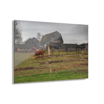 U R There Photography South Summers Road Old Grey and Caramel III Rustic Farmhouse Acrylic Wall Print