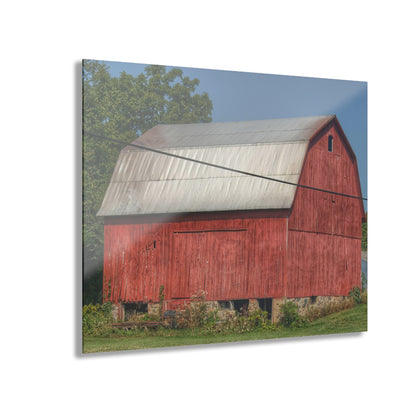 U R There Photography Belsay Road Red Rustic Farmhouse Acrylic Wall Print