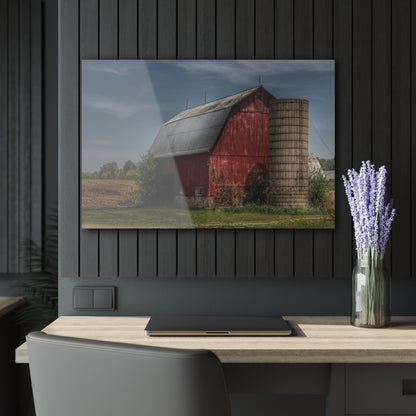 U R There Photography McDowell Road Red Rustic Farmhouse Acrylic Wall Print