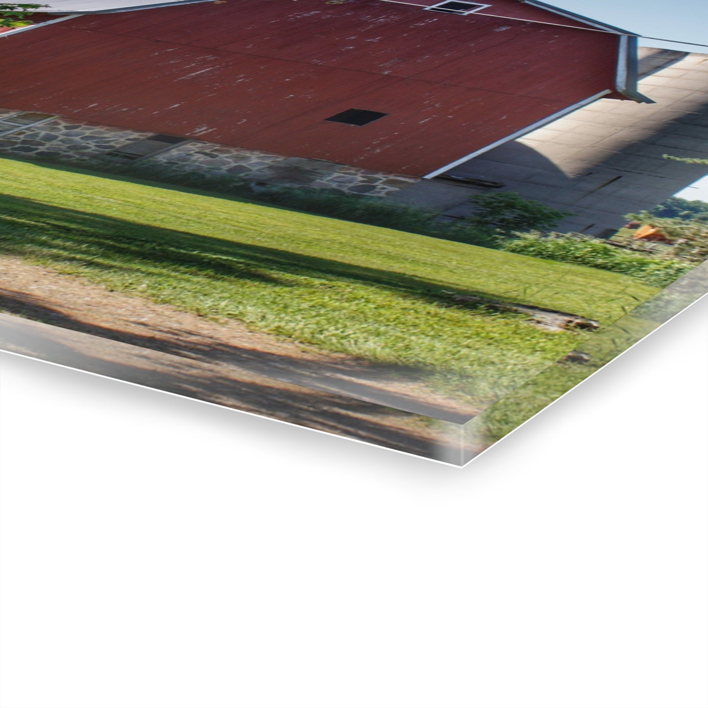 U R There Photography Mayville Road Red Rustic Farmhouse Acrylic Wall Print